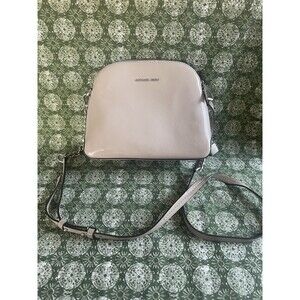 Michael Kors Patent Leather Mercer Medium Dome Messenger Crossbody